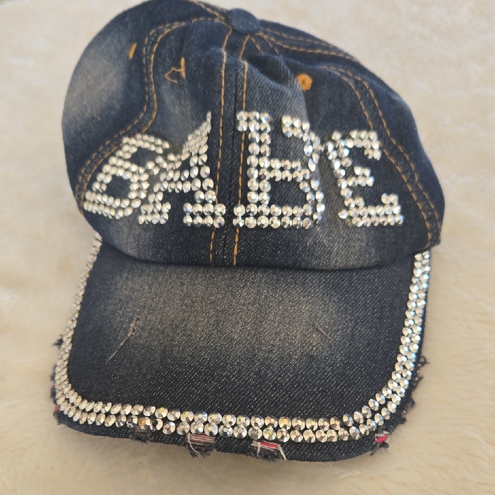 Source Unknown Denim Cap with Rhinestone Accents